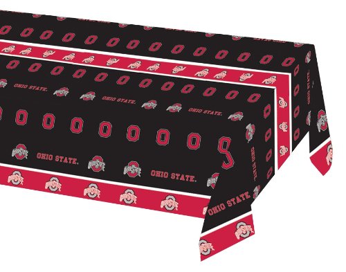Product Cover Creative Converting The Ohio State University Plastic Table Cover, 54