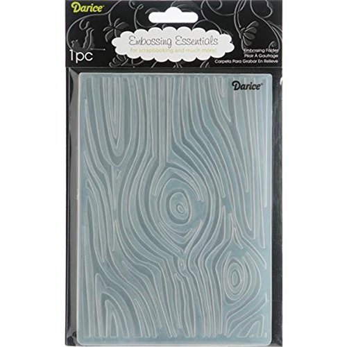 Product Cover Darice Embossing Folder Background, 5 by 7-Inch, Woodgrain