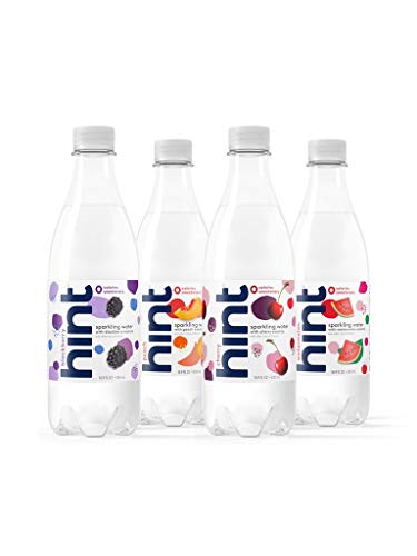 Product Cover Hint Sparkling Water 4-Flavor Variety Pack (Pack of 12) 16.9 oz Bottles, Unsweetened Sparkling Water, Zero Sugar, Zero Calorie, Zero Artificial Sweeteners