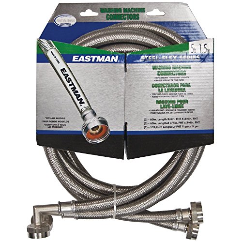 Product Cover Eastman 41065 Ss Washing Machine Hose with 90-Degree Elbow, 3/4-Inch X 3/4-Inch, 1-Pair