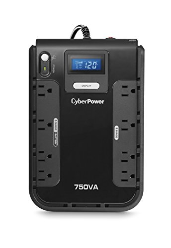 Product Cover CyberPower CP750LCD Intelligent LCD UPS System, 750VA/420W, 8 Outlets, Compact
