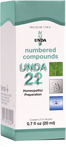 Product Cover UNDA - UNDA 22 Numbered Compounds - Homeopathic Preparation - 0.7 fl oz (20 ml)