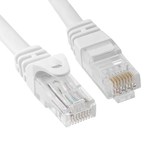 Product Cover CMPLE - High Speed Cat 6 Cable - 10 Gbps Network Cable, Cat6 Ethernet LAN, Gold Plated RJ45 Connectors - 5 Feet White