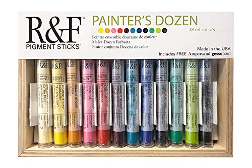 Product Cover R&F Handmade Paints 38ml Oil Pigment Stick Set Painters Dozen, Set of 12