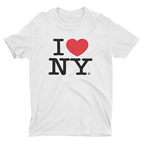 Product Cover I Love NY New York Short Sleeve Screen Print Heart T-Shirt White Medium