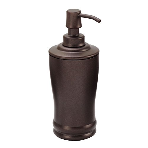 Product Cover iDesign Olivia Metal Tall Soap Pump, Liquid Soap Dispenser Holds 8 Oz. for Bathroom, Kitchen Sink, Vanity, Bronze