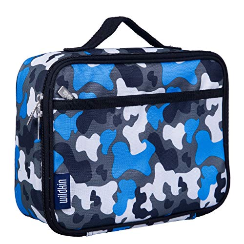 Product Cover Wildkin Kids Insulated Lunch Box for Boys and Girls, Perfect Size for Packing Hot or Cold Snacks for School and Travel, Patterns Coordinate with Our Backpacks and Duffel Bags, Blue Camo