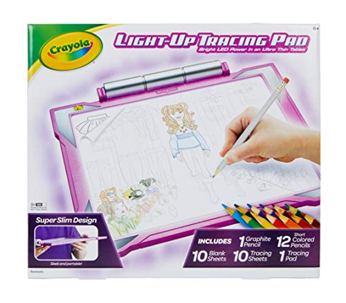 Product Cover Crayola Light Up Tracing Pad Pink, Amazon Exclusive, Toys, Gift for Girls, Ages 6, 7, 8, 9, 10