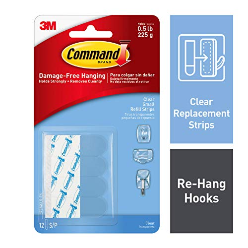 Product Cover Command Small Clear Replacement Strips, 12 strips (17024CLR-ES)