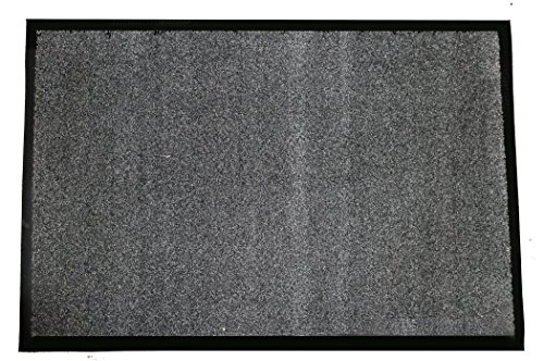 Product Cover Durable Wipe-N-Walk Vinyl Backed Indoor Carpet Entrance Mat, 3' x 4', Charcoal