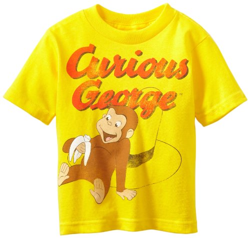 Product Cover Curious George Little Boys' Toddler Short Sleeve T-Shirt, Yellow, 2T
