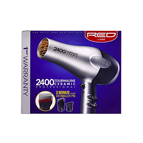 Product Cover Kiss Red Dryer 2400 Tourmaline 3 Attachments (Tourm Ceramic)