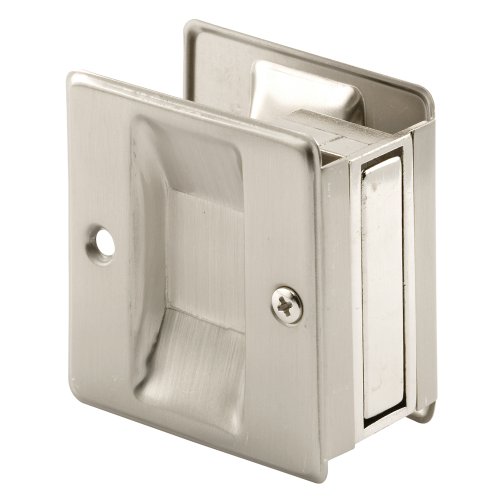 Product Cover Prime-Line Products N 7238 Prime-Line Pocket Door Handle And Pull, 2-1/2 In L X 1-3/8 In W X 2-3/4 In D, Solid, Satin Nickel Plated, x x