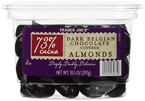 Product Cover Trader Joe's 73% Cocao Dark Belgian Chocolate Covered Almonds
