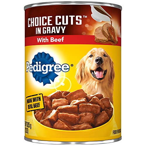 Product Cover Pedigree Choice Cuts In Gravy With Beef Adult Canned Wet Dog Food, (12) 22 Oz. Cans