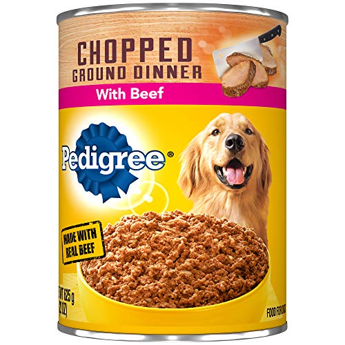Product Cover Pedigree Chopped Ground Dinner With Beef Adult Canned Wet Dog Food, (12) 22 Oz. Cans