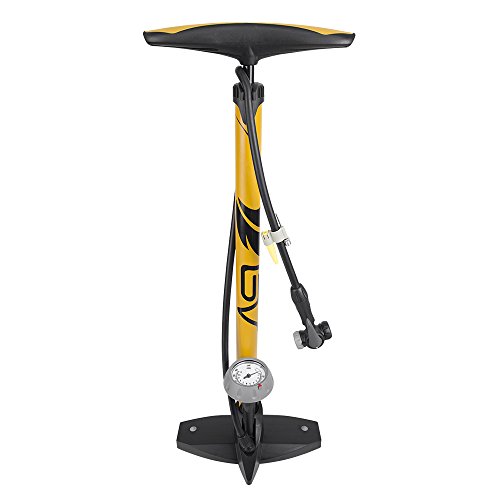 Product Cover BV Bicycle Ergonomic Bike Floor Pump with Gauge & Smart Valve Head, 160 psi, Automatically Reversible Presta and Schrader