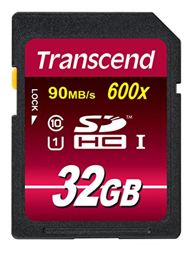 Product Cover Transcend 32GB SDHC Class 10 UHS-1 Flash Memory Card Up to 90MB/s (TS32GSDHC10U1)