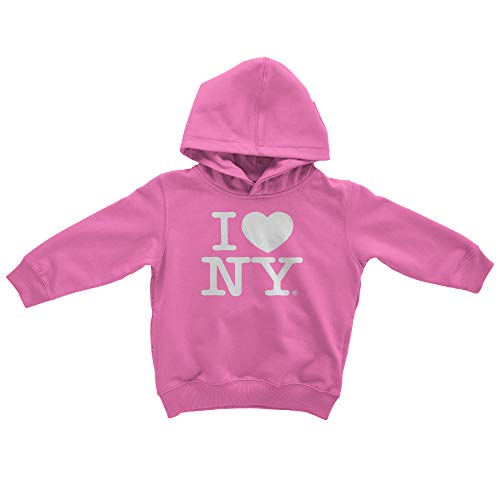 Product Cover I Love NY New York Kids Hoodie Screen Print Heart Sweatshirt Hot Pink Medium