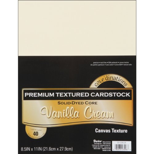 Product Cover Darice GX-2200-28 Vanilla Cream Textured Cardstock Value Pack: 8.5 X 11