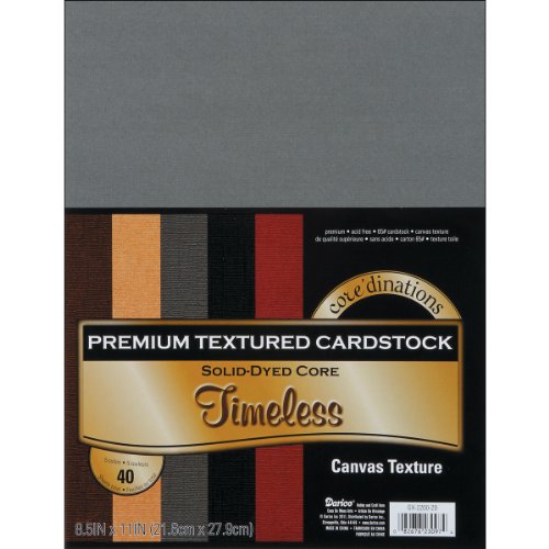 Product Cover Darice GX220029 Coordination Value Cardstock, 8.5 by 11-Inch, Timeless, 40-Pack