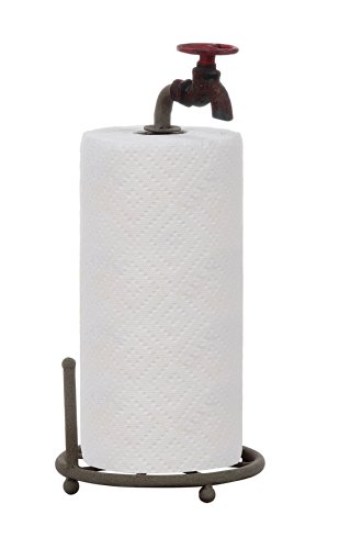 Product Cover Creative Co-Op DA0075 Rustic Metal Faucet Paper Towel Holder
