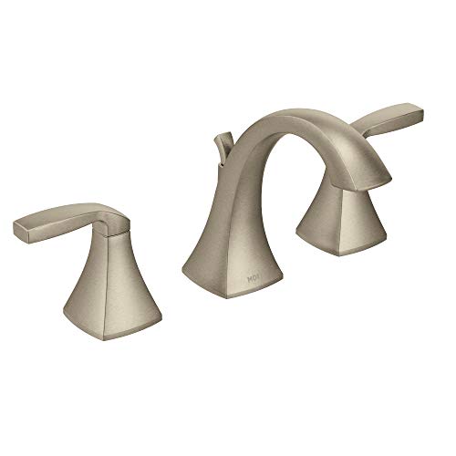 Product Cover Moen T6905BN Voss Two-Handle 8 in. Widespread Bathroom Faucet Trim Kit, Valve Required, Brushed Nickel