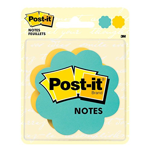 Product Cover Post-it Super Sticky Notes, 3 in. x 3 in., Daisy Shape, Assorted Colors, 2 Pads/Pack, 75 Sheets/Pad (7350-DSY)