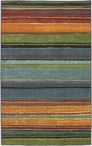 Product Cover Mohawk Home New Wave Rainbow Striped Printed Area Rug, 5'x8', Multicolor
