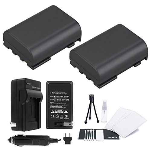 Product Cover NB-2LH Battery 2-Pack Bundle with Rapid Travel Charger and UltraPro Accessory Kit for Select Canon Cameras Including ZR100, ZR200, ZR300, ZR400, ZR500, ZR600, ZR700, ZR800, ZR830, and ZR850