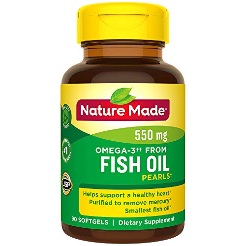 Product Cover Nature Made Omega-3†† from Fish Oil 550 mg Softgels, 90 Count for Heart Health† (Packaging May Vary)