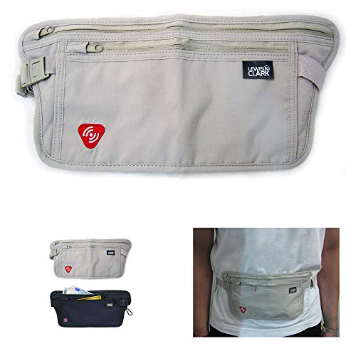 Product Cover Lewis N Clark RFID Pouch Money Belt Blocking Passport Id Holder Security Travel