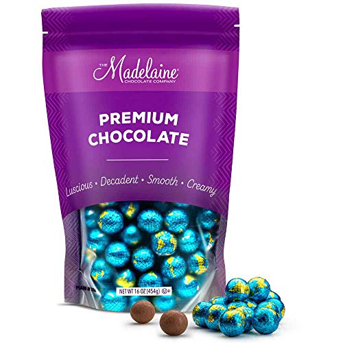 Product Cover Madelaine Solid Premium Milk Chocolate World Globe Balls - Space Candy Party Favor (1 LB)