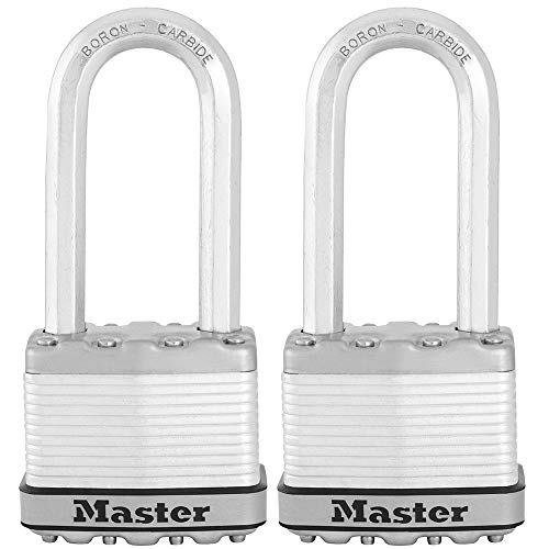 Product Cover Master Lock M5XTLJ Magnum Laminated, Twin Pack Stainless Steel Keyed Alike Padlock, 2 Pack