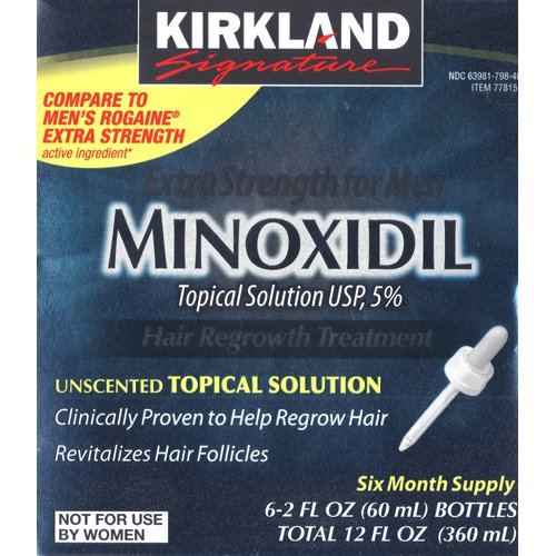 Product Cover Kirkland Signature Extra Strength for Men Minoxidil Topical Solution, 12 Fluid Ounce