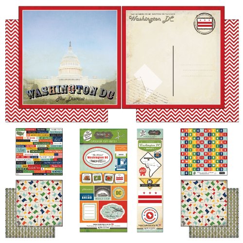 Product Cover Scrapbook Customs Themed Paper and Stickers Scrapbook Kit, Washington D.C.