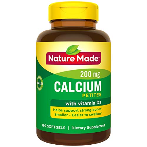 Product Cover Nature Made Calcium Petites 200 Mg with Vitamin D Softgels, 180 Count
