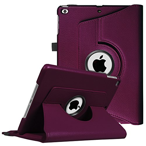 Product Cover Fintie iPad 9.7 2018 2017 / iPad Air 2 / iPad Air Case - 360 Degree Rotating Stand Protective Cover with Auto Sleep Wake for iPad 9.7 inch (6th Gen, 5th Gen) / iPad Air 2 / iPad Air, Purple