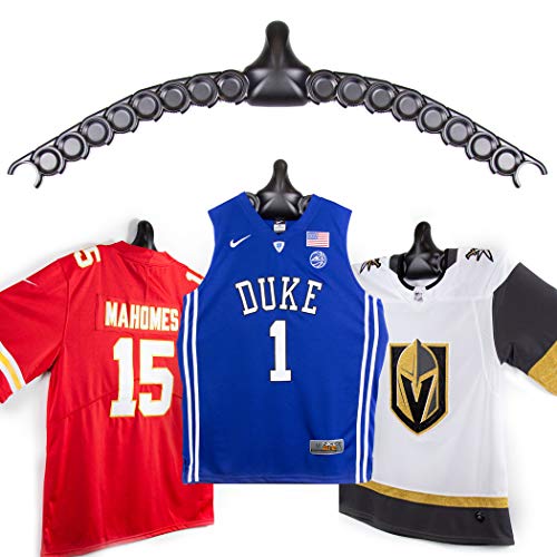 Product Cover ChalkTalkSPORTS JerseyGenius | The Ultimate Display for All Jerseys | Shapes to Fit Any Sports Jersey (Single) | Versatile Hanger and Wall Display