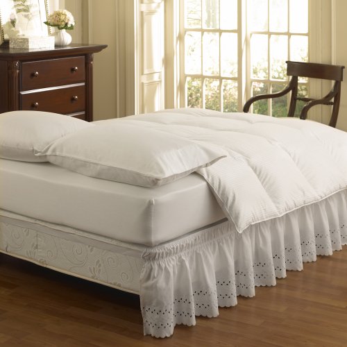 Product Cover EasyFit Wrap Around Eyelet Ruffled Bed Skirt (Queen/King), White