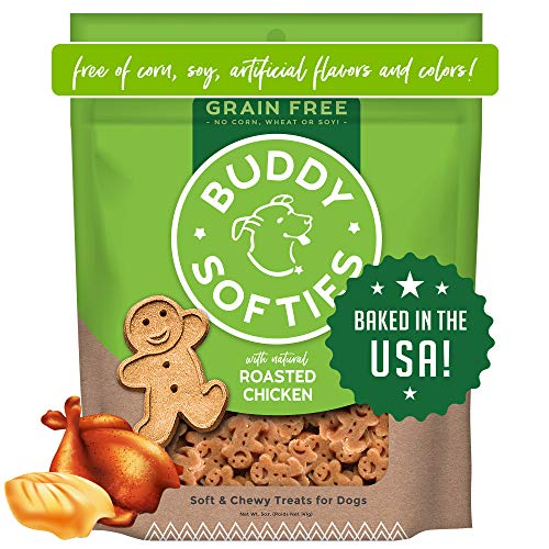 Product Cover Buddy Biscuits Grain Free Soft & Chewy Healthy Dog Treats with Roasted Chicken - 5 oz.