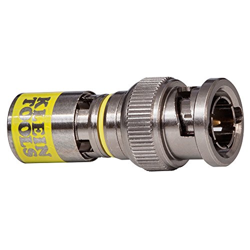 Product Cover Universal Compression Connector, BNC, RG6/6Q, Male, 10-Pack Klein Tools VDV813-607