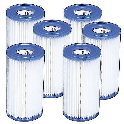 Product Cover (Pack of 6) Intex 29000E/59900E Easy Set Pool Replacement Type A or C Filter Cartridge