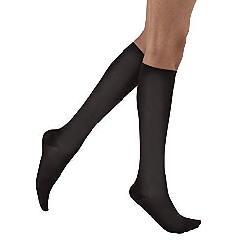Product Cover JOBST soSoft Knee High Closed Toe Ribbed Brocade Compression Stockings, High Quality, Breathable, Extra Soft Legware for Tired and Heavy Legs, Compression Class- 8-15