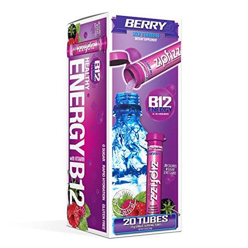 Product Cover Zipfizz Healthy Energy Drink Mix, Hydration with B12 and Multi Vitamins, Berry, 20 count