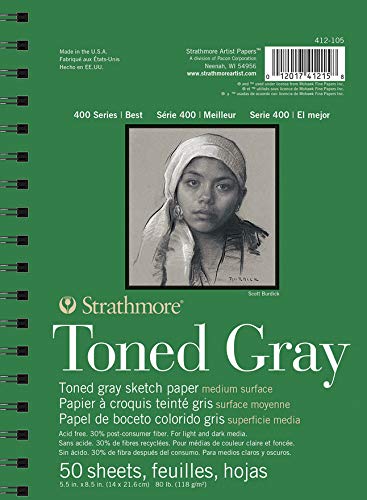 Product Cover Strathmore Drawing 400 Series Toned Gray Sketch Pad, 5.5