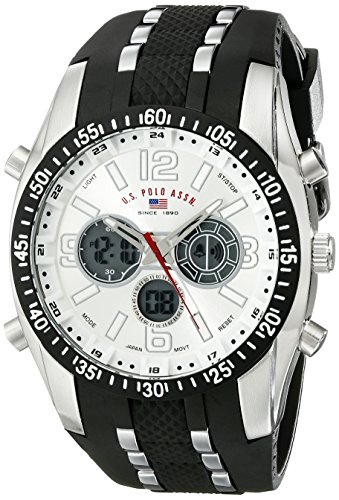 Product Cover U.S. Polo Assn. Sport Men's US9061 Watch with Black Rubber Strap Watch
