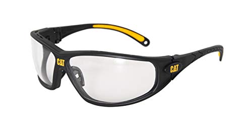 Product Cover Caterpillar Tread Safety Glasses, Black and Yellow, Clear