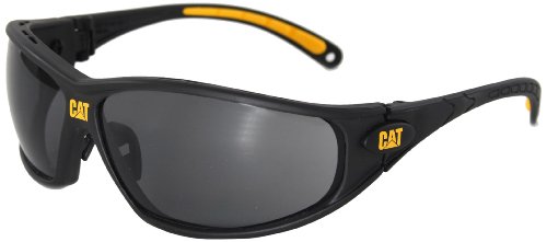 Product Cover Caterpillar Tread Safety Glasses, Black and Yellow, Smoke
