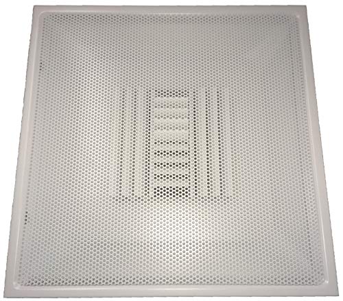 Product Cover Speedi-Grille TB-PAB 08 24-Inch x 24-Inch White Drop Ceiling T-Bar Perforated Face Air Vent Register with 8-Inch Collar
